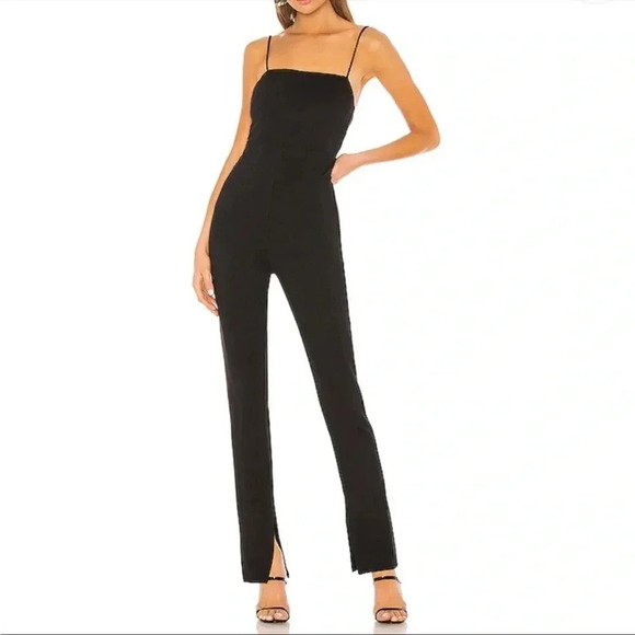 Revolve h:ours tammie black jumpsuit - Picture 1 of 11